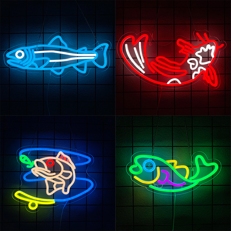 Fish Led Neon Sign, Cartoon Lu - đánh giá và giá Fishing Equipment Kitchener