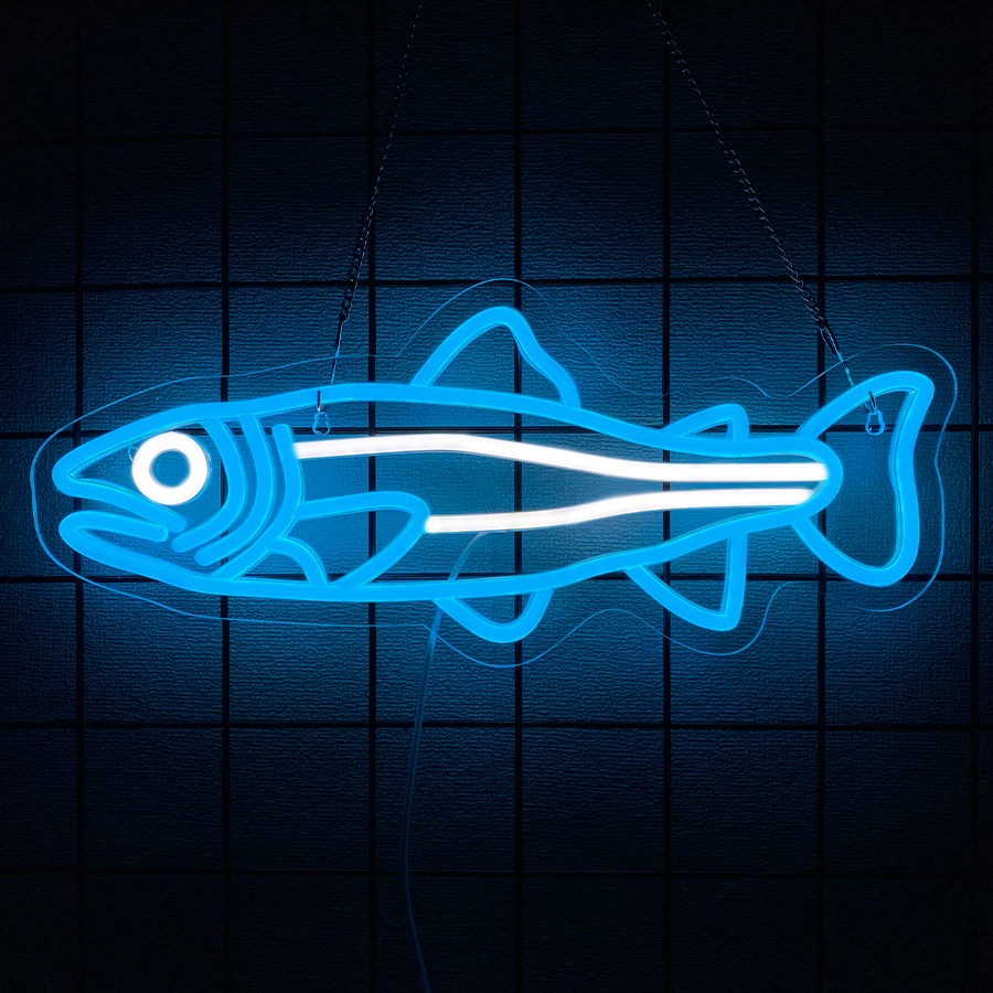 Fish Led Neon Sign, Cartoon Lu - đánh giá và giá Fishing Equipment Kitchener