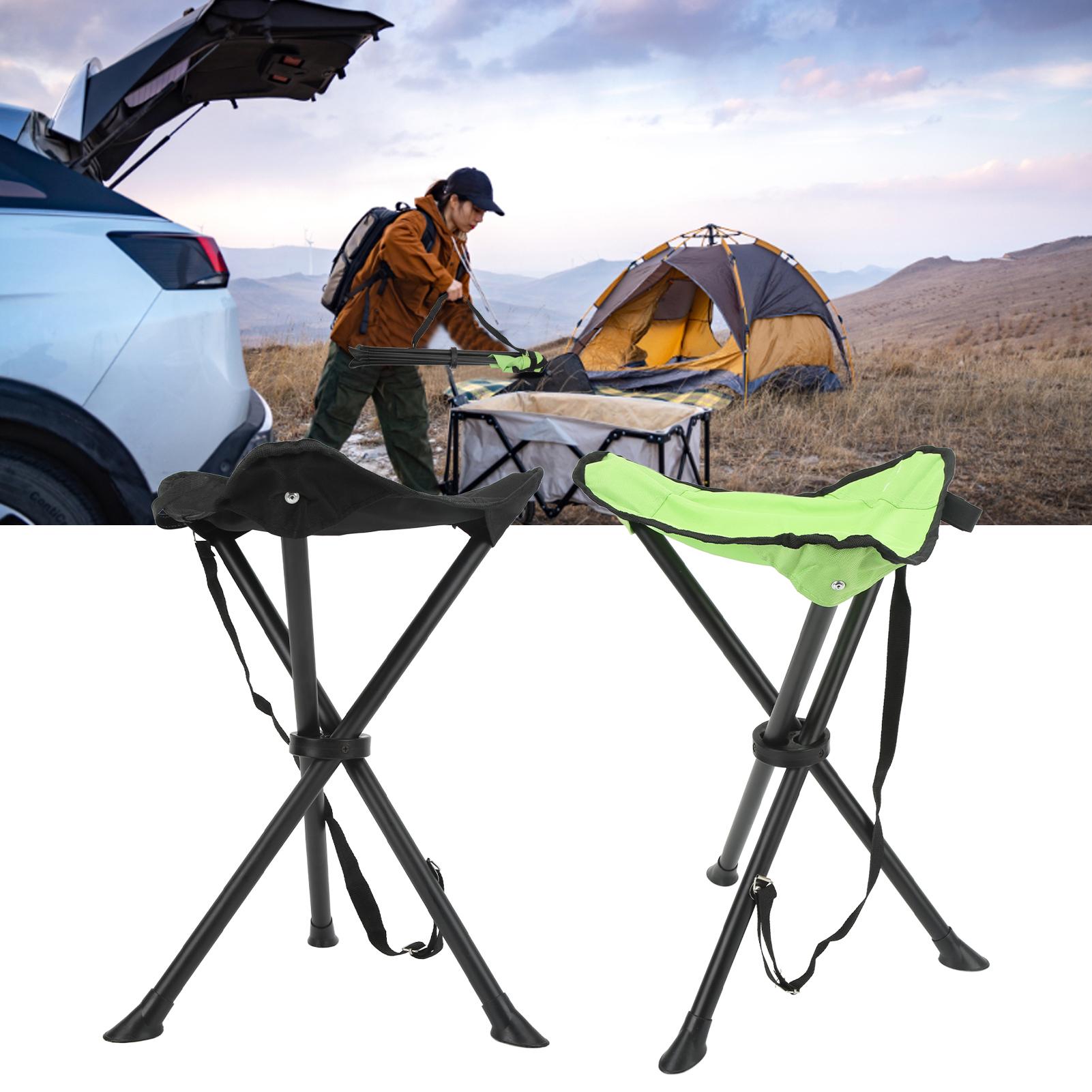 Folding Tripod Stool 600D Oxfo - đánh giá và giá Fishing Equipment Net