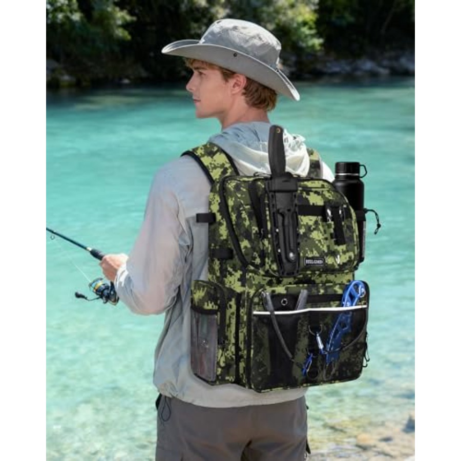 Fishing Backpack with Rod Hold - đánh giá và giá Fishing Equipment In
